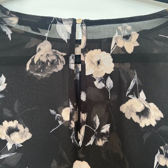 Dynamite Sheer Floral Long Sleeve Blouse - Picture 4 of 5